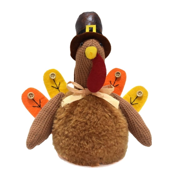 Thanksgiving Turkey Figurine Ornament Festival Tabletop Decoration Polyster Fall Season Centerpiece Party Supplies