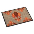 thumbnail image 1 of Thanksgiving Turkey Fleur de lis Door Mat Doormat, 1 of 2