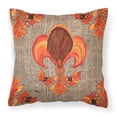 thumbnail image 1 of Thanksgiving Turkey Fleur de lis Fabric Decorative Pillow, 1 of 4