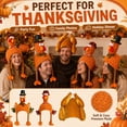 thumbnail image 1 of Thanksgiving Turkey Hat with Faux and Orange Decor, Funny Halloween Party Decorations for Adults and Classroom, Fall Harvest Decor for Indoor Holiday Celebration, 1 of 7