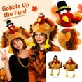 thumbnail image 1 of Thanksgiving Turkey Hat for Women Knitted Funny Cap Plush Legs Headwear, 1 of 6