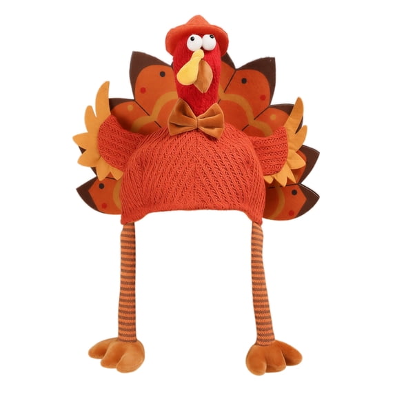 Thanksgiving Turkey Hats Funny Turkey Costume Novelty Turkey Headwear for Thanksgiving Night Event Dress-up Party A One Size