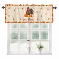 thumbnail image 1 of Thanksgiving Turkey Kitchen Valances for Windows 54x18 Inch Kitchen Curtains Valances Rod Pocket Orange Pumpkin Autumn Maple Leaf Bathroom Window Valances for Window Treatment Decor, 1 of 6