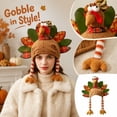 thumbnail image 1 of Thanksgiving Turkey Knitted Hats Adult Turkey Cap for Women Men Thanksgiving Night Event Dress-up Cosplay Costume Accessories, 1 of 5