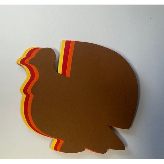 SHAPES ETC. Thanksgiving Turkey Large Assorted Color Cut-Outs - 5.5in