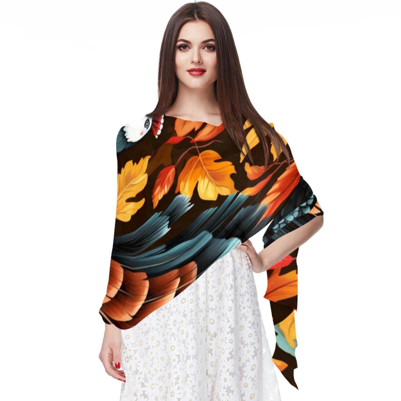 Thanksgiving Turkey Leaves Translucent Light and Breathable Chiffon ...