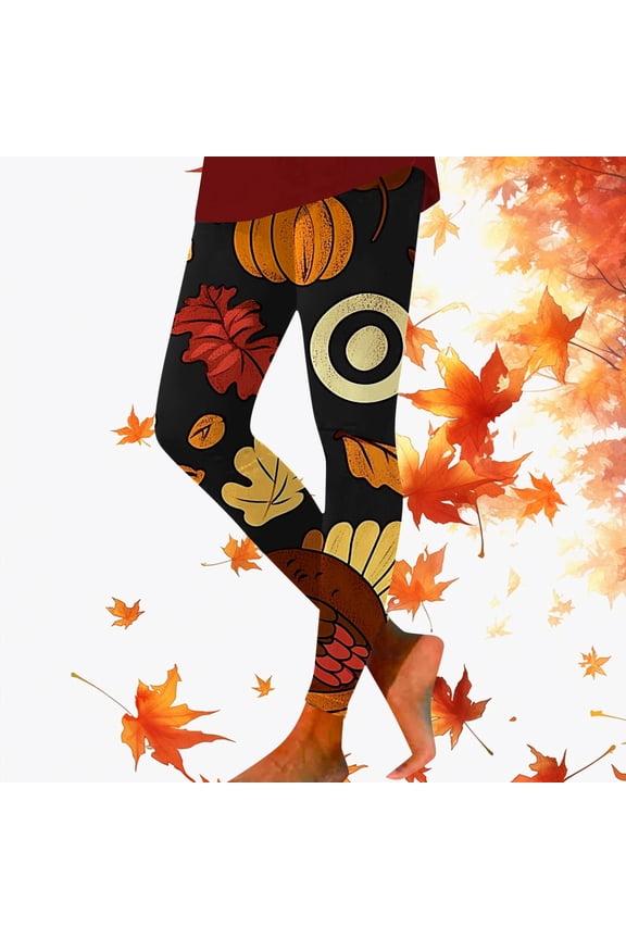 Thanksgiving Turkey Print Comfortable Breathable Leggings For Women Comfy Dress Pants for Women Womens Briefs Work from Home Clothes Women plus Size Workout Pants for Women Womens Leggings Workout