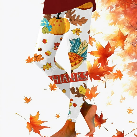 Thanksgiving Turkey Print Comfortable Breathable Leggings For Women Winter Clothes for Women Business Clothes for Women Butter Leggings Leggings with Feet Lingerie for Women plus Size Womens Legging