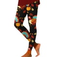 thumbnail image 1 of Thanksgiving Turkey Print Women's Leggings Comfortable Breathable Stretchy Workout Yoga Pants Soft High Waist Casual Athletic Wear, 1 of 2