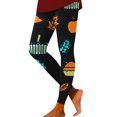 thumbnail image 1 of Thanksgiving Turkey Print Women's Leggings High Waisted Soft Stretchy Workout Yoga Pants Comfortable Breathable Casual Athletic Wear, 1 of 2