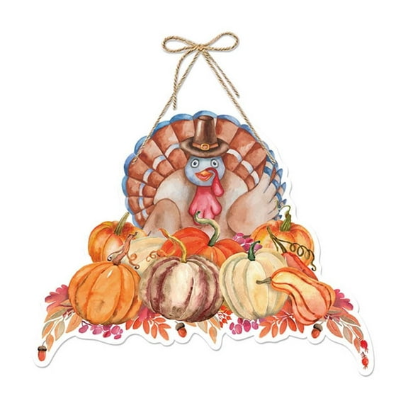 Thanksgiving Turkey Pumpkin Paper Door Hanger For Party Decoration Scene Setting With Rope