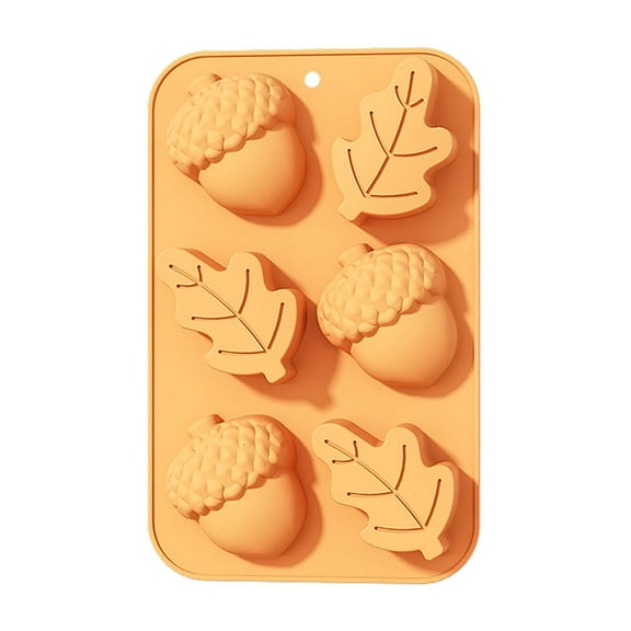 Thanksgiving Turkey Pumpkin Silicone Mold Bakeware Single Cake Pan, Fall Festive Pastry Tray, Non-Stick Mini Cupcake Dessert Making Silicone Mold Holiday Feast Baking