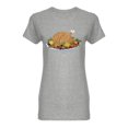 thumbnail image 1 of Thanksgiving Turkey Shaped T-Shirt Women -Image by Shutterstock, Female Large, 1 of 2