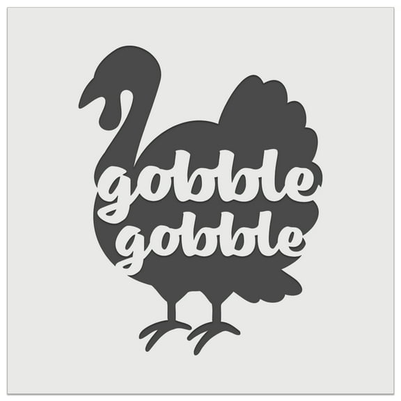 Thanksgiving Turkey Silhouette Gobble Gobble DIY Cookie Wall Craft Stencil - 3.5 Inch