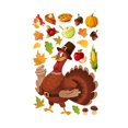 thumbnail image 1 of Thanksgiving Turkey Sticker Pumpkin Maple Leaf Fruit Static StickerBQ060, 1 of 5
