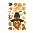 thumbnail image 1 of Thanksgiving Turkey Sticker Pumpkin Maple Leaf Fruit Static StickerBQ064, 1 of 5