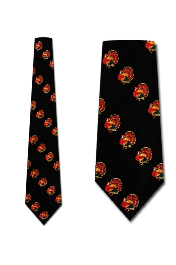Thanksgiving Turkey Stripes Necktie Mens Tie by Ti
