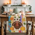 thumbnail image 1 of Thanksgiving Turkey Table Runner, Autumn Thanksgiving Kitchen Dining Table Decoration for Home Party Decor 13x120 Inches, 1 of 9
