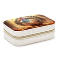 thumbnail image 1 of Thanksgiving Turkey Velvet Portable Jewelry Box with Removable Compartment - Ideal Bracelet Holder and Necklace Organizer - Gift, 1 of 7