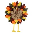 thumbnail image 1 of Thanksgiving Turkey Wreath Door Hanger Decoration, A Must-Have For Your Home Garden Bar Thanksgiving Party, Handmade Felt Material With Sturdy Legs And 45*45Cm Size, 1 of 8