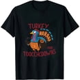 thumbnail image 1 of Thanksgiving Turkey and Touchdowns Football Men Boys T-Shirt, 1 of 5