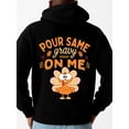 thumbnail image 1 of Thanksgiving Turkey hoodies men long sleeve black Casual Sporty Style graphic Funny Unisex Shirt Printed tshirts, 1 of 7