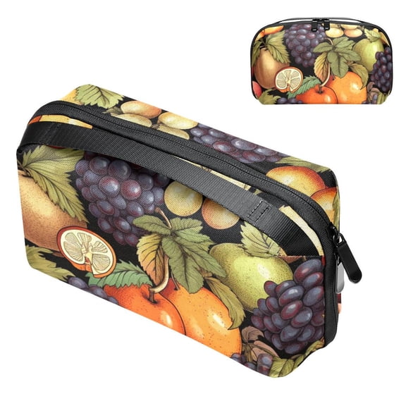 Thanksgiving Waterproof Oxford Cloth Hard Drive Case with Charger Pouch, PC Case, Small Travel Electronic Organizer, and Cord Organizer Travel - 5.9x9.44x3.14 in