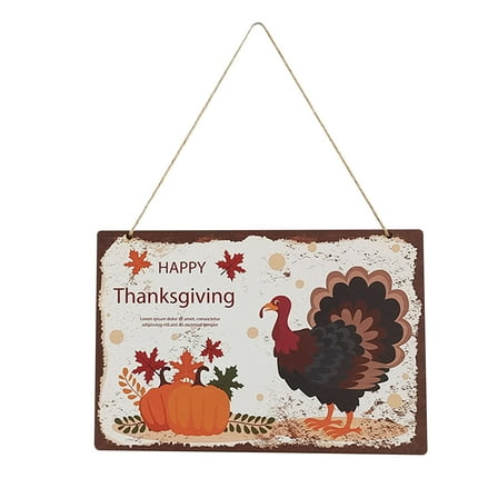 Thanksgiving Welcome Sign Wooden Door Hanger Holiday Decor Turkey Maple Leaf Garden Decor - Handcrafted Weather Resistant(A)