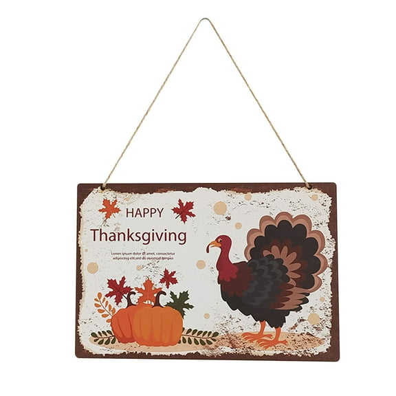 Thanksgiving Welcome Sign Wooden Door Hanger Holiday Decor Turkey Maple Leaf Garden Decor - Handcrafted Weather Resistant(A)
