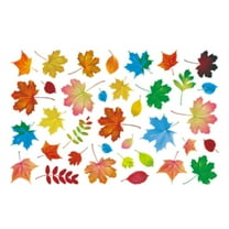 Thanksgiving Window Clings Decorations, 5 Sheets Value Package Speical Designed With Various Fall Leaves, Turkeys, Acorns, Squirrels, Owls, Cones, Scarecrows Design, Double-Side