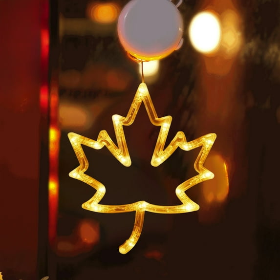 Thanksgiving Window Lights with Suction Cups - Fall Decor Lighted Window Decorations, Thanks Giving String Lights, Holiday Thanksgiving Lights for Indoor Outdoor, Autumn Light Decor