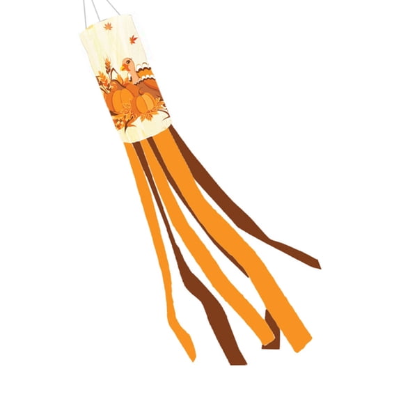 Thanksgiving Windsock 28inch Polyester Outdoor Decoration with Fall