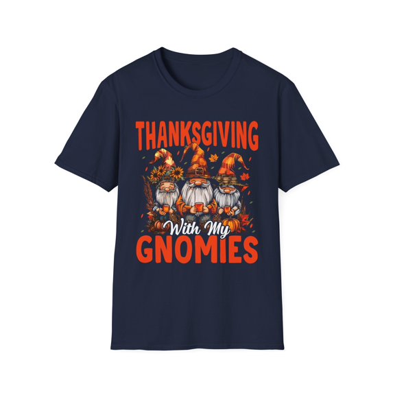 Thanksgiving With Gnomies Turkey Dinner Pumpkin Autumn Fall TShirt