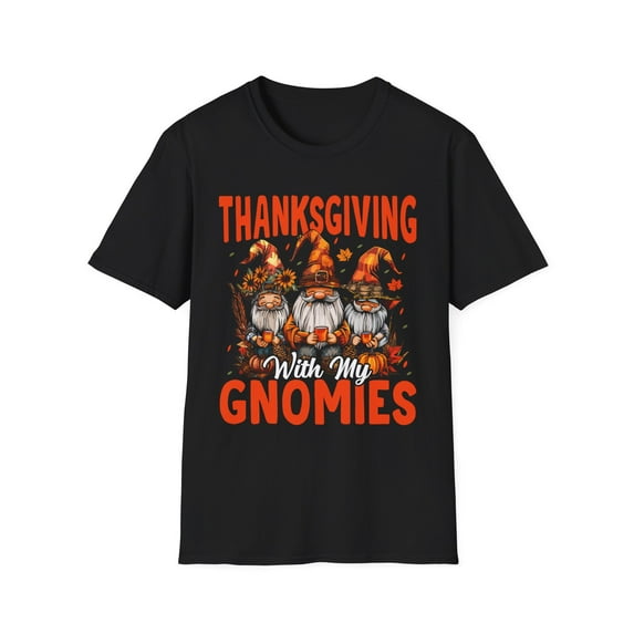 Thanksgiving With Gnomies Turkey Dinner Pumpkin Autumn Fall TShirt