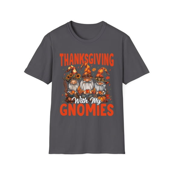 Thanksgiving With Gnomies Turkey Dinner Pumpkin Autumn Fall TShirt