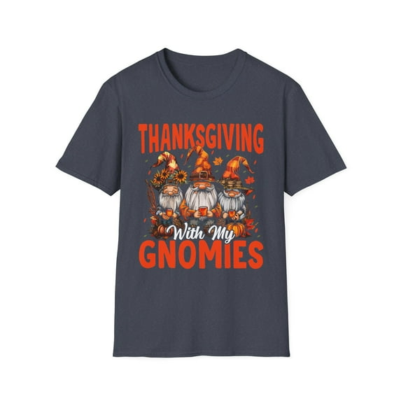 Thanksgiving With Gnomies Turkey Dinner Pumpkin Autumn Fall TShirt