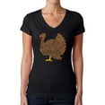thumbnail image 1 of Thanksgiving - Women's Word Art V-Neck T-Shirt, 1 of 2