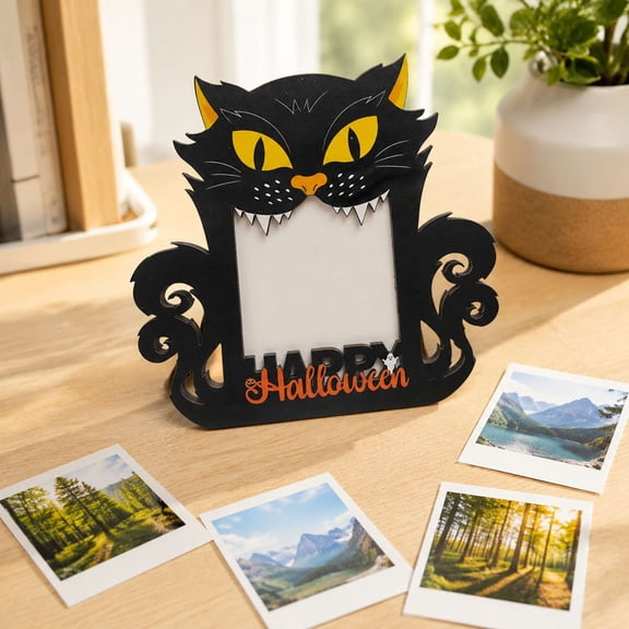 Thanksgiving Wooden Pumpkin Photo Frame Crafts Fall DIY Picture Frames for Thanksgiving Home Table Tabletop Decorations