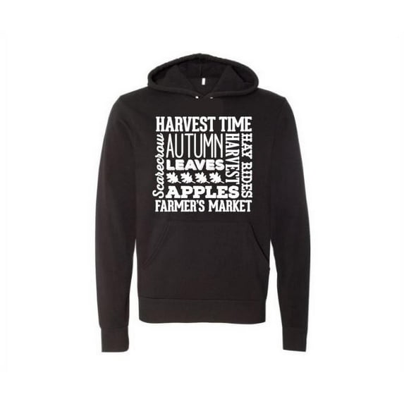 Thanksgiving Word List, Thanksgiving Hoodie, Unisex Adult Hoodie, Blessed, Thankful, Graphic Hoodie, Autumn Hoodie, Fall Time, Seasons, Thankful Hoodie, Black, MEDIUM