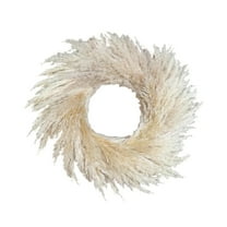 Thanksgiving Wreath Artificial Pampas Grass Decoration Idyllic Wall Mount Full Farmhouses Wreath For Indoor Outdoor Home Garden Door Fireplace Decor Suitable As Gift For Family