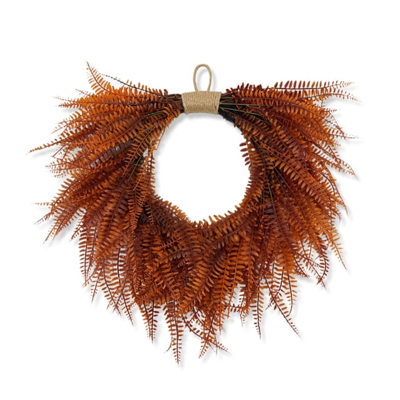 Thanksgiving Wreath Decoration 21.7 Inch Artificial Persian Leaf Fall Wreath for Wall Hanging, Autumn Harvest Foliage Door Porch Window Indoor Outdoor Home Decor Rustic Farmhouse Style