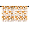 thumbnail image 1 of Thanksgiving and Fall Decor Golden Autumn Kitchen Curtains 2 Pack Rod Pocket,52x63in Kitchen Curtains Fall Holiday Long Curtain, 1 of 5