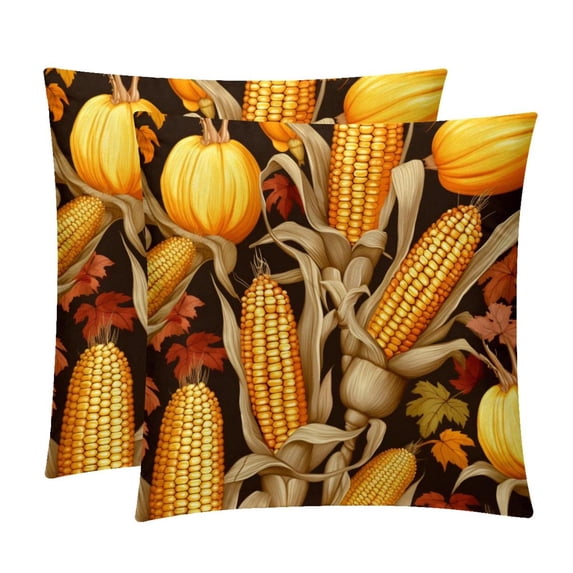 Thanksgiving corn Inserts Set - 2-Pack Decorative Pillows with Unique Patterns for Throw Pillow Covers for Home Decor, Sofa, Bed - Available in 16x16, 18x18 & 20x20