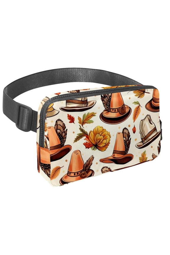 Thanksgiving hats Lightweight, Adjustable, with Extension Strap, Unisex Fanny Pack Waist Bag