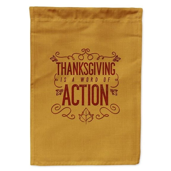 Thanksgiving is Action Garden Size Flag
