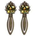 thumbnail image 1 of Thanksgiving pears Book Accessories: Vintage Copper-Colored Lace Bookmarks - Set of 2 Stainless Steel Book Marks - Gifts for Book Lovers and Readers, 1 of 5