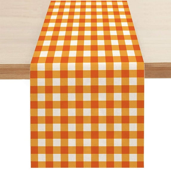 Thanksgiving plaid Maple Leaf table flag Sunsunflower Pumpkin Dwarf Table Runner Thanksgiving Fall Harvest table flag