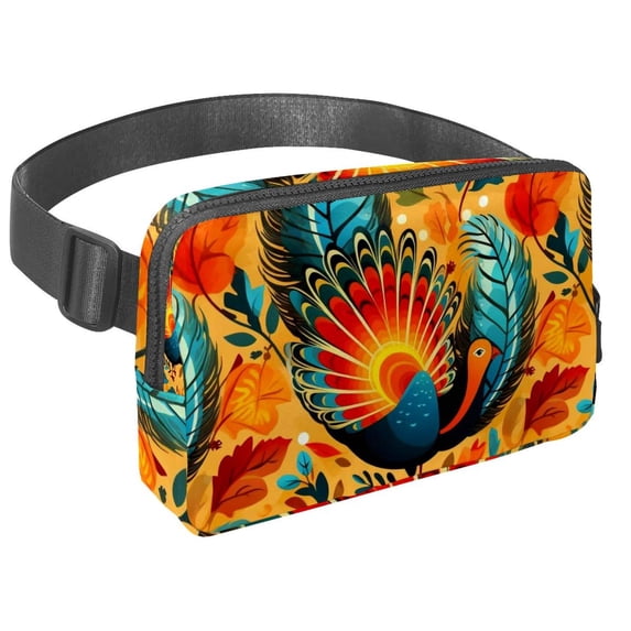 Thanksgiving turkey leaves Lightweight Adjustable Fanny Bag Waist Packs Cross Body Bag Unisex with Extension Strap