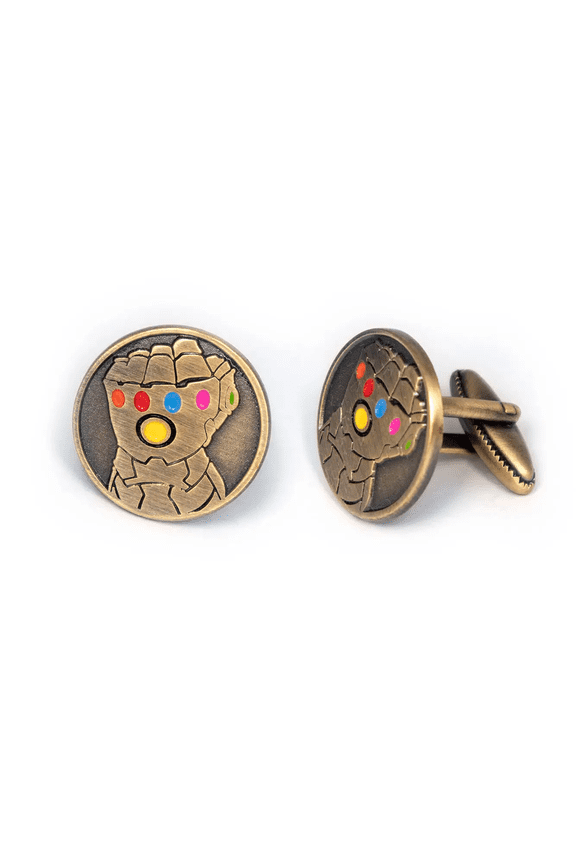 Thanos Infinity Gauntlet Cufflinks, Avengers Tie Clip, Groomsmen Jewelry, Men’s Wedding Gifts