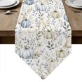 thumbnail image 1 of Thanskgiving Fall Table Runner Linen Burlap Table Runner 72 Inches Long Autumn Pumpkins Botanical Maple Leaf Dresser Scarves for Kitchen Island Coffee Dining Room Party Holiday Decoration 16"x72", 1 of 8